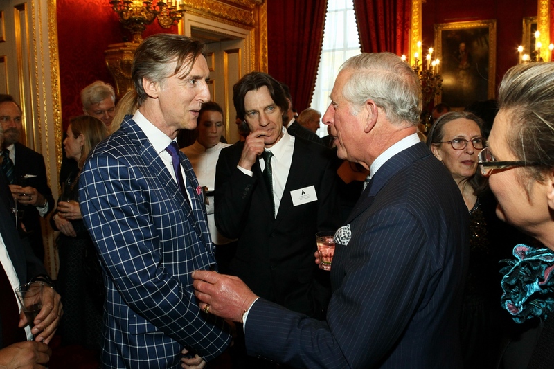 Nick Reed speaking to HRH Prince Charles at the VIP British Oscar event at St. James Palace
